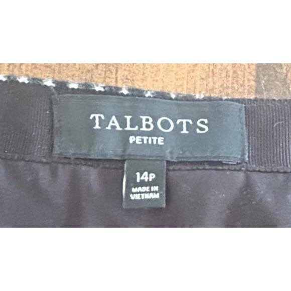 Talbots Soft Wool Blend Diamond Chic Print Lined Career Skirt Women's Size 14P - Picture 7 of 7